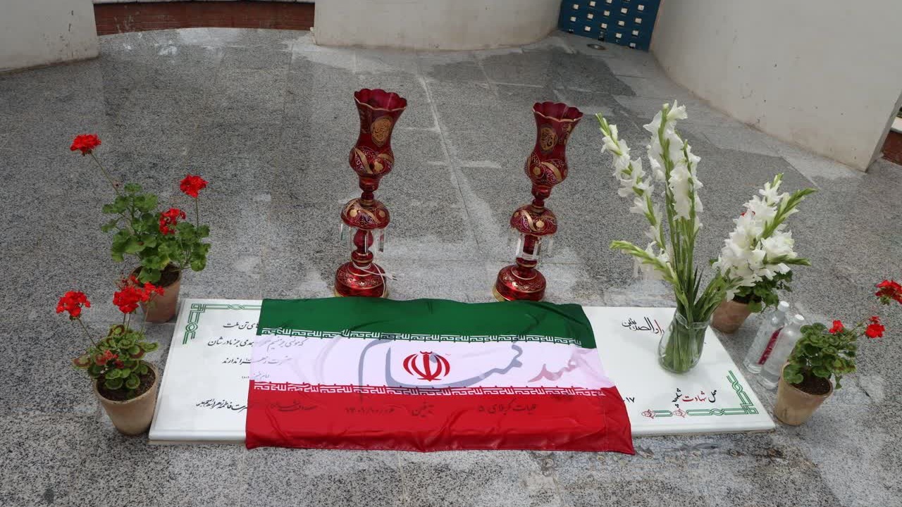 آیین رونمایی از سنگ مزار جدید شهید گمنام دانشگاه فرهنگیان قزوین